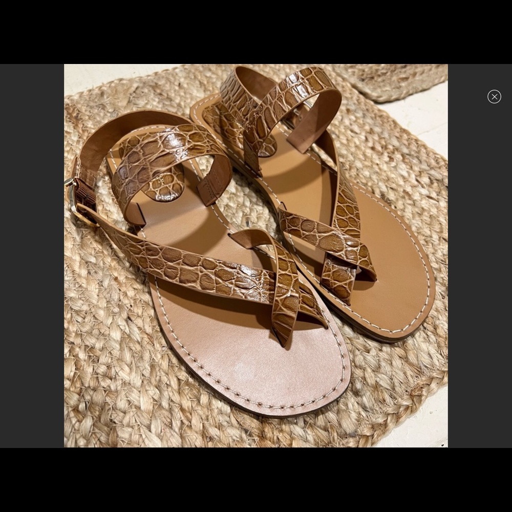 Antonio Melani Croc Embossed Sandal